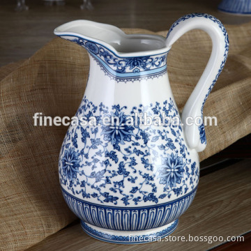 Elegant Fine New Bone China Blue and White Water Jug of Blue in China